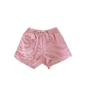 coquette pink lace shorts